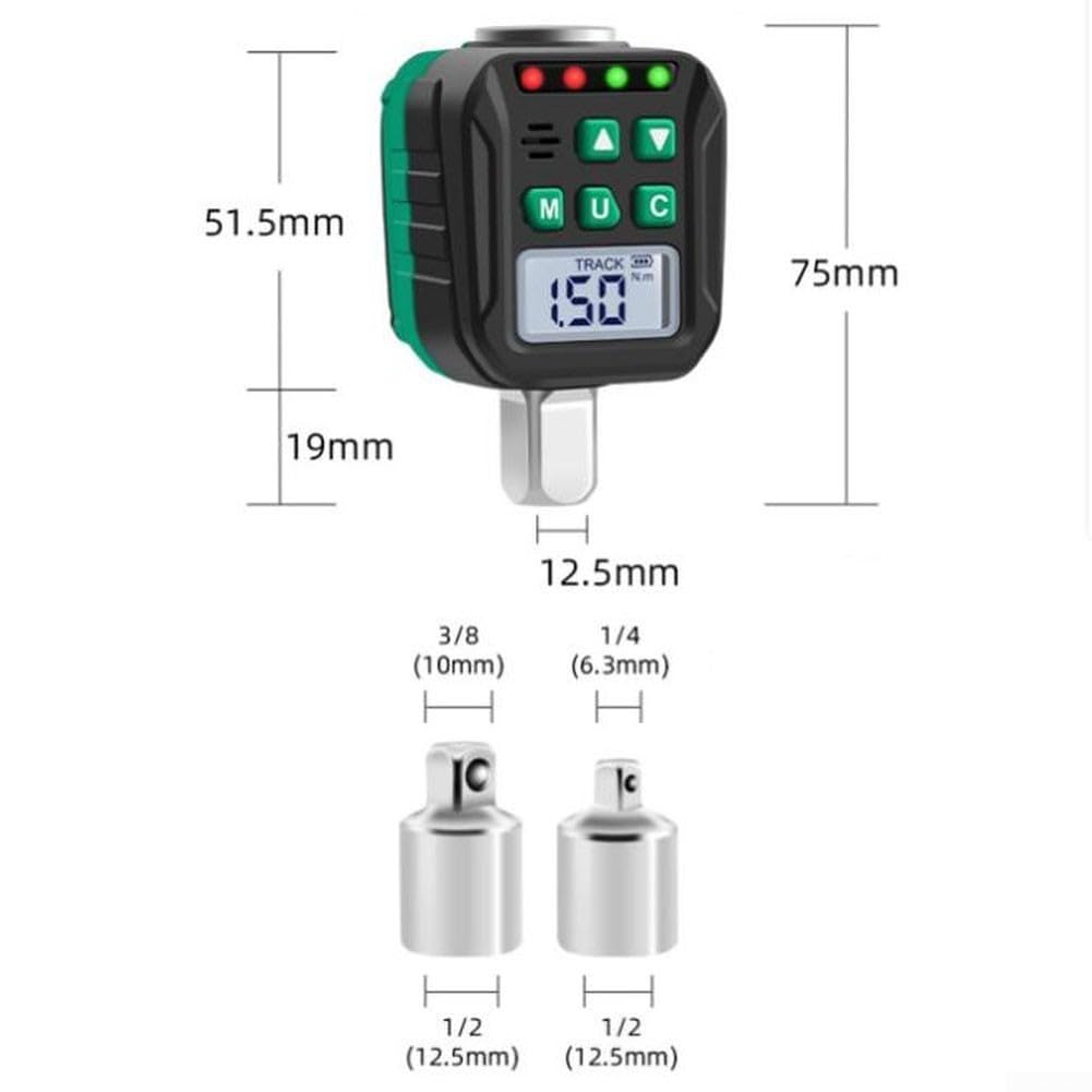 Adattatore di coppia digitale 10-200 Nm, convertitore da 4 unità Nm Ft Lb, 6 modalità preimpostate display LCD, precisione ± 2% per riparazione auto moto