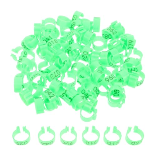 POPETPOP Digital Identification Anklet 100pcs Pigeon Foot Rings Marking Bands for Poultry Lightweight Durable