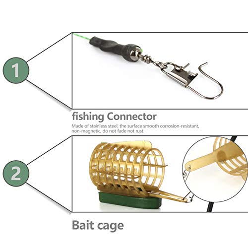 Grupo de pesca com cordas, 1 conjunto de cordas de pesca com três ganchos, construção forte, corda d