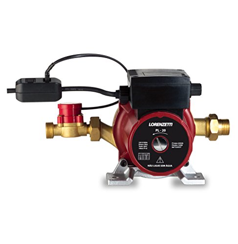 Pressurizador de Água Pl20 20 Mca 220V, Lorenzetti,7541017, Vermelho/Preto, Pequeno