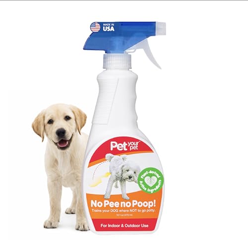 PET YOUR PET Dog Potty Training Spray No Pee No Poop, 16 Fl Oz, Non Toxic Spray for Dogs Only...