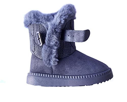 Image of REDVOLUTION SnowStar Snow Boots for Kids - Warm Winter Boots with Snowflake Print for Toddlers & Little Kids