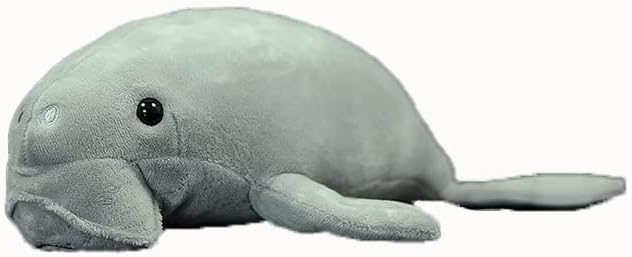 Tiny Heart Simulation Dugong Plush Toys, Dugong Stuffed Animals Cute and Soft Realistic Ocean Animal Plush Kids Birthday Gift Family Decorations
