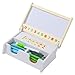KYXKHSAA Wooden Arithmetics Toy Set; Math Symbols Chalkboard Writing Area Storage; Creative Math and Art Toy for Early Childhood Education.
