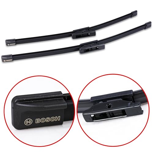 Image of BOSCH 3397007856 AeroTwin Wiper Blade Combo Pack - Set of 2 (18 inch & 19 inch) | Driver and Passenger Side Original Equipment Replacement Blades