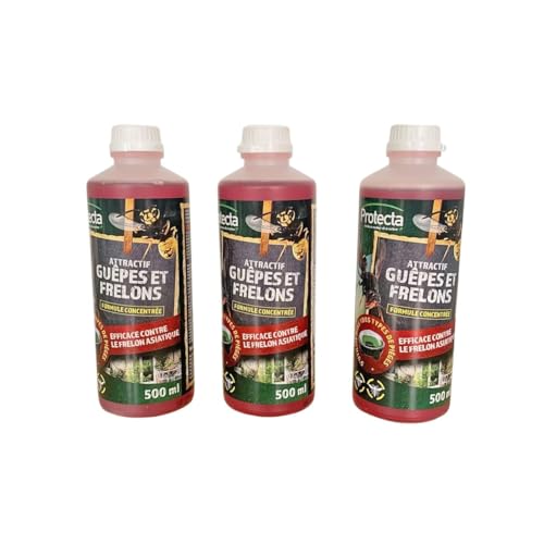 Pack de trois liquides pour pièges à guêpes