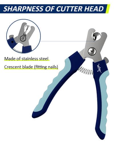 WePet Dog Nail Clippers U10.1, Dog Nail Trimmer Large Breed with Quick Sensor, Razor Sharp Blade Professional Pet Nail Clipper with Safety Guard and Nail File, Pale Turquoise - Image 3