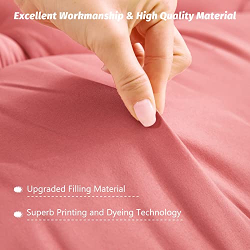 Image of MAXYOYO Japanese Futon Mattress Twin Size Floor Mattress, Thicken Tatami Mat Sleeping Pad Roll Up Mattress Floor Folding Couch Mattress Pad for Guest Room, Pink, Twin