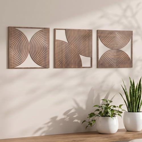 Yerliker 3D Wood Geometric Wall Sculpture