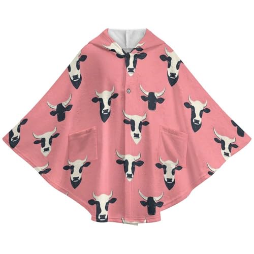 Couverture à capuche idée cadeau pull plaid imprimé vache Novastar - 4