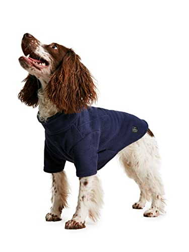 Rosewood x Joules Navy Fleece for Dogs Large, Washable, Warm and Comfy Winter Fleece Jumper with Sleeves for Large Dogs