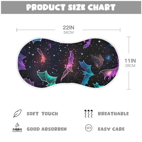 xigua Bat Muslin Burp Cloths for Baby Boys and Girls, Ultra Absorbent Unisex Burping Cloths Newborn Towels, 1 Pack4