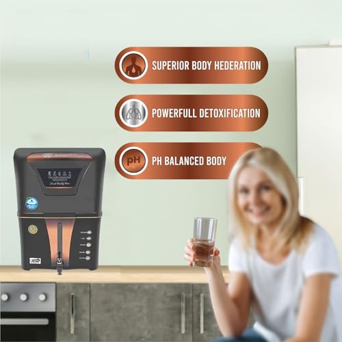 Image of Aquadpure Copper +Alkaline RO Water Purifier with RO, UV, UF, TDS Adjuster 12L | 8 Stage Purification | Suitable for all type water supply
