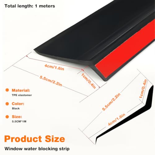 Image of HASTHIP 1M /39 Window Water Stopper Silicone Door Gap Filler SelfAdhesive