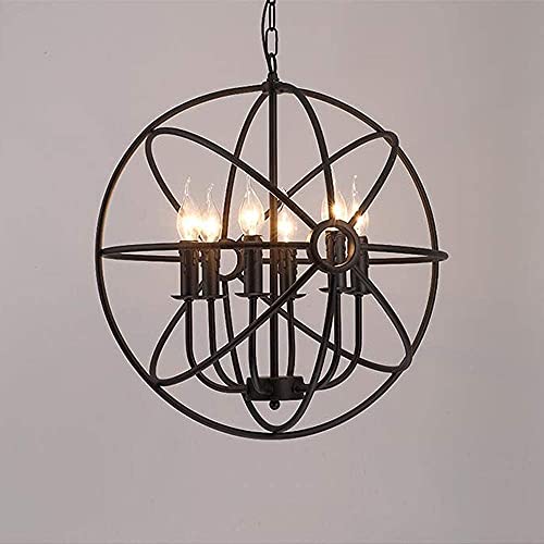 Lustre industriel vintage E14 suspension cage plafonnier