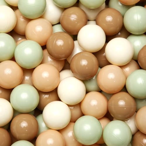 Image of PlayMaty Colorful Pit Balls 2.1-inch Plastic Ocean Ball Crush Proof Stress Balls for Kids Pool Ball Playhouse Pit Accessories