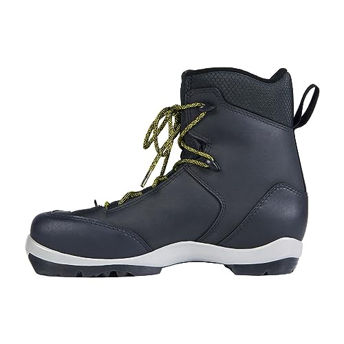 Fischer Insulated Medium Flex Synthetic Leather BCX Tour Nordic Cross Country Ski Boots, Black, 39