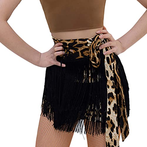 Gonna Ballo Latino Donna - Asimmetrica Per Salsa, Tango, Chacha, Nero Taglia M/L - Foto 2