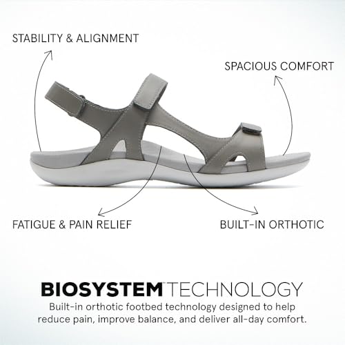 ABEO Oasis Metatarsal Sport Sandal | Walking Sandals Women | Water Resistant Leather Sandals | Three Points of Adjustability | Built-in Orthotic Insole3