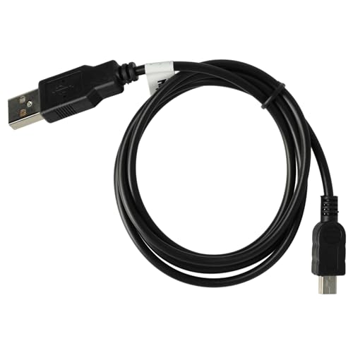 vhbw Cable transferencia USB 1 m A-Mini-B 5 pines, negro, compatible con Nikon reemplaza UC-E4, UC-E5