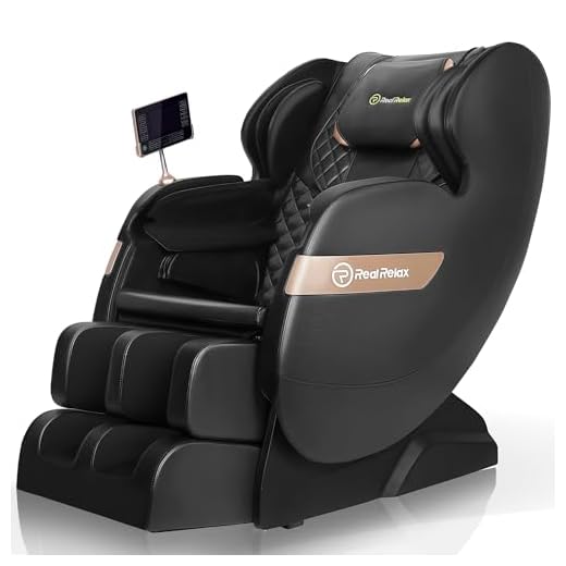 Real Relax 2023 Massage Chair of Dual-core S Track, Full Body Massage Recliner of Zero Gravity with APP Control, Black