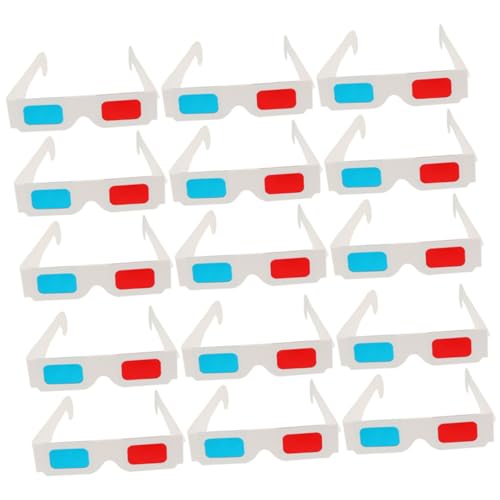Gadpiparty 60pcs Anaglyph Glasses Lightweight Paper Frames for Movies for Viewing Magazines and Photos Safe for All Ages Portable Cinema