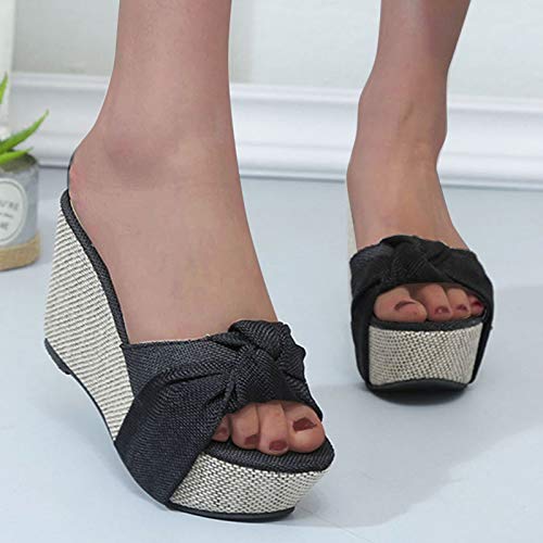 XX_OO ciabatte donna casa zeppa infradito zeppa