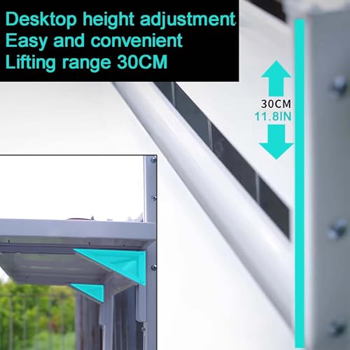 Table de balcon réglable aluminium blanc 60x30 cm table suspendue pliante terrasse