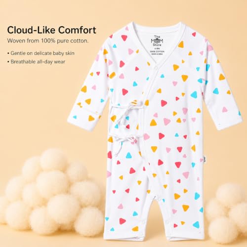Image of The Mom Store Baby Romper Jabla Style For Boys And Girls | Cotton | Soft Infant Bodysuit | Trendy Stylish Sleepwear For Newborn Baby | Printed | Unisex Comfortable Everyday Baby Wear
