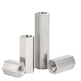 Generic M3 M4 M5 304 Stainless Steel A2 Hex Standoff Spacer Long Rod Coupling Hex Nut Bolt Length 5-100mm - (Size: M4 x 6 x 50mm, Color: 1Pcs)