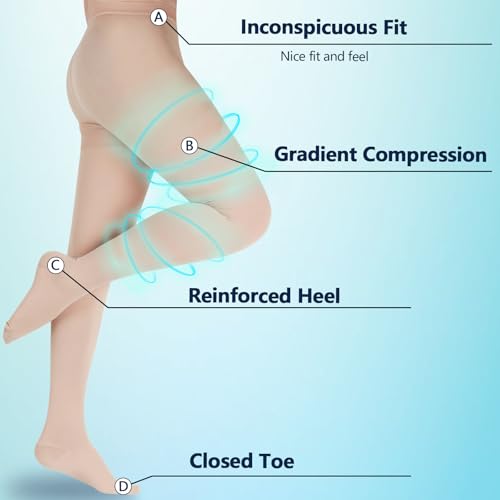 Image of LIN PERFORMANCE 20-30 mmHg Compression Tights for Women Support Pantyhose