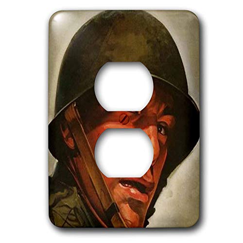 3dRose LLC lsp_16505_6 WWII Soldat, 2 Steckdosen Abdeckung Cover