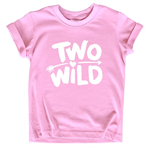 Two Wild 2nd Birthday Outfit Girl Shirt for 2 Year Old Toddler Second Cute Tshirt