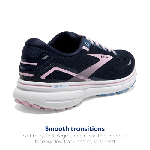 Brooks Brooks Women's Ghost 15 Neutral Running Shoe - Peacoat/Pink/Open Air - 5 Medium