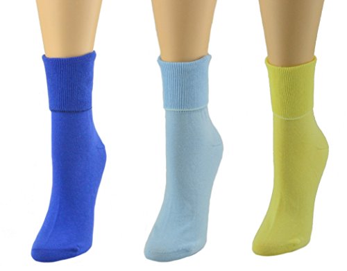 Image of Sierra Socks Women's Cotton Diabetic Ankle Socks, 3 Pair