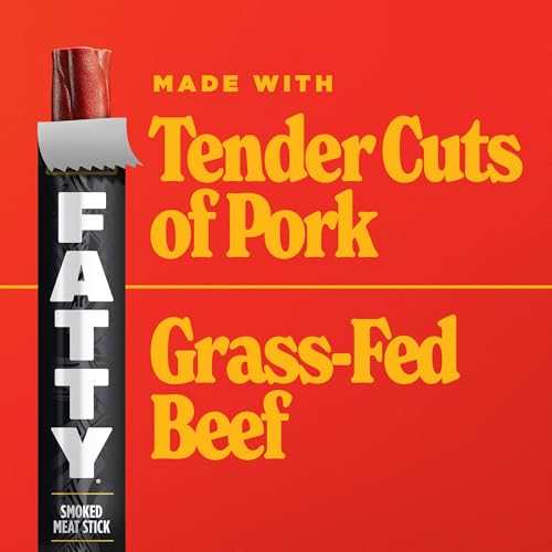 Image of FATTY Meat Jerky Sticks, Original, 2 Ounce (Pack of 120)