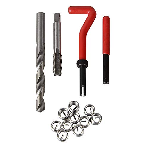 Kit de réparation de filetage métrique 20 pièces M5 M6 M8 M10 M12 M14 Helicoil Car Pro Coil Tool M10 x 1,25 Cover