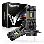 NIGHTEYE H7 LED Headlight Bulb - 1:1 Size Plug and Play H7 Headlight Bulb, 28000LM 6500K Cool White Super Bright, IP68 Waterproof,Pack of 2