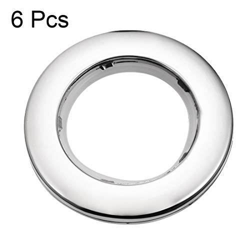 Ojales de plástico para cortinas Sourcingmap de 38mm en tono plateado pack de 6 unidades 3