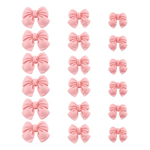 18 imanes decorativos de lazo rosa para refrigerador