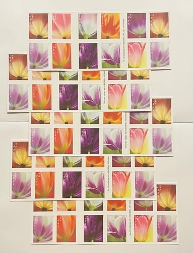 100pcs Summer Tulip Flower Stamps Mailing Postage Forever Value