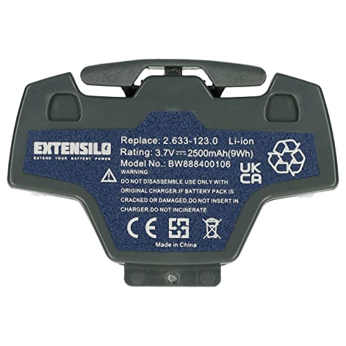 EXTENSILO Batería Compatible con Kärcher WV5, WV5 Plus, WV2 Premium, WV2 2ND, WV5 Premium, WV6 Robot Limpieza, Gris (2500 mAh, 3,7 V, Li-Ion) Cover