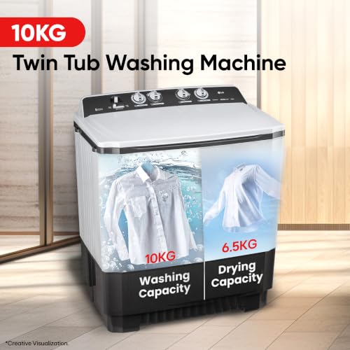 LG 10 Kg Semi-Automatic Top Load Washing Machine (Dark Gray) - Image 4