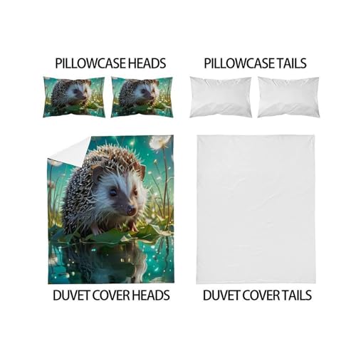 Housse de couette 3D 220x240cm avec 2 taies d'oreiller pour lit double - 4
