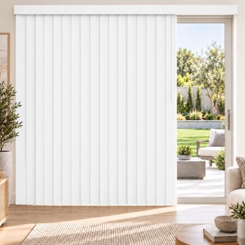 CHICOLOGY Vertical Blinds, Oxford White (Vinyl...