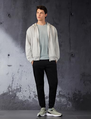 Image of Jockey AM05 Men Super Combed Cotton Rich Pique Slim Fit Jogger with Zipper Pockets