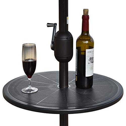 Black 20in Dia Sundale All Weather Umbrella Table Adjustable Plastic Beach Patio Garden Poolside Accessory Talkingbread Co Il