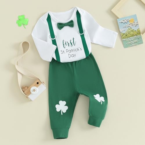 Image of FIOMVA My First 4th of July Outfit Baby Boy Car American Flag Romper Onesie Star Flag Pants Hat Set Fourth of July Clothes