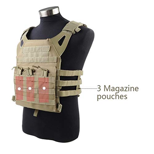600D Molle Tactical Vest Simplified Version Military Chest Protective Plate Carrier Hunting Vest Airsoft Paintball Chest Rig Waistcoat (Color : BK) - Image 7