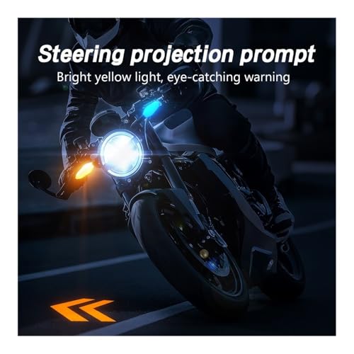 Clignotant de moto à projection LED puissant pour avertir les angles morts - 2